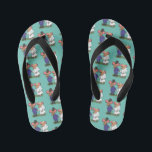 Cute mouse couple cartoon illustration kid's jandals<br><div class="desc">A cute mouse couple drawn in happy cartoon style for something different. Love and laughter!</div>