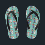 Cute mouse couple cartoon illustration kid's jandals<br><div class="desc">A cute mouse couple drawn in happy cartoon style for something different. Love and laughter!</div>