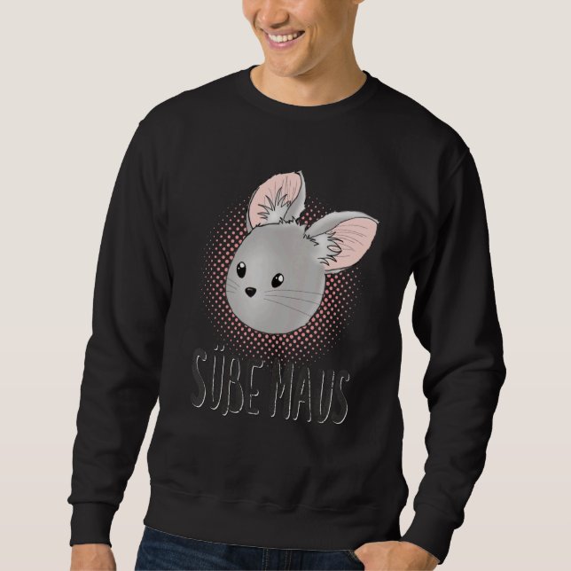 Cute Mouse Girlfriend Saying Girl  Idea Grunge Sweatshirt (Front)
