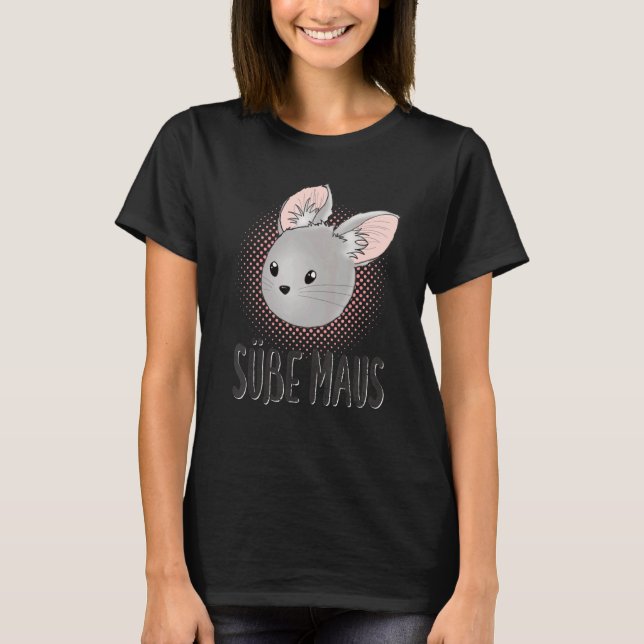 Cute Mouse Girlfriend Saying Girl  Idea Grunge T-Shirt (Front)