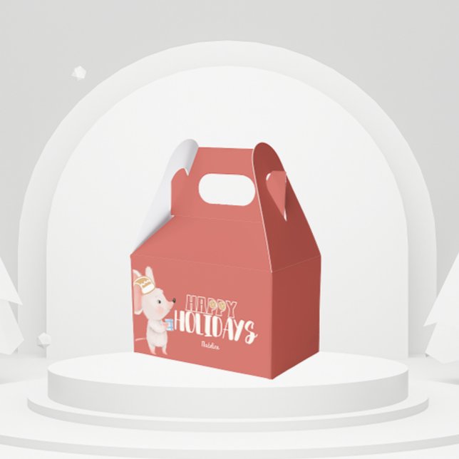 cute mouse holiday present favour box (Creator Uploaded)