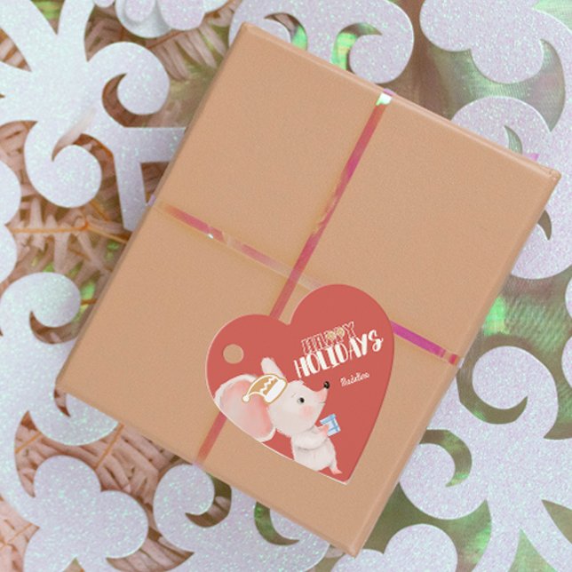 cute mouse holiday present favour tags (Creator Uploaded)