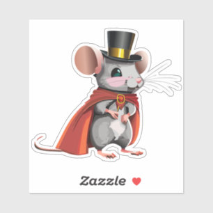 Cute Mouse In A Mayor Clothing Sticker 