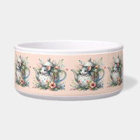 Cute Mouse in Floral Teapot Illustration Teapot