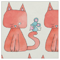 Cute Mouse Loves Kitty Cat