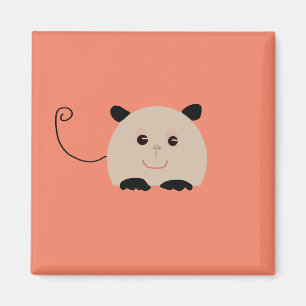 Cute Mouse Magnet Illustrated