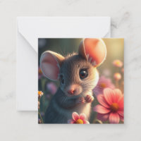Cute Mouse Note Card