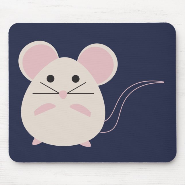 Cute Mouse on Mouse pad (Front)