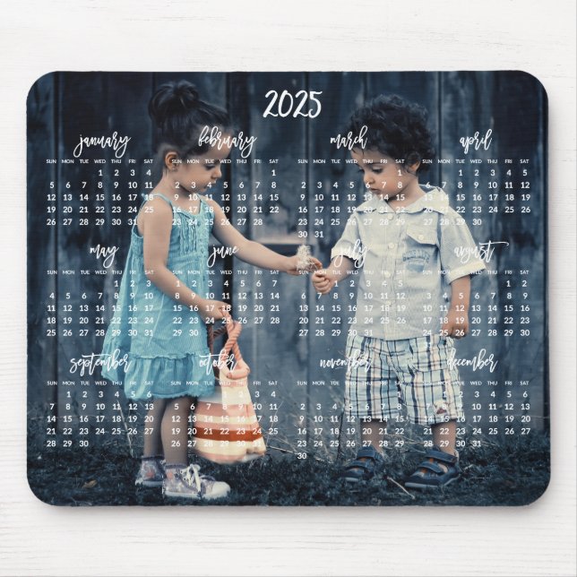 Cute Mouse Pad Photo Calendar 2025 (Front)