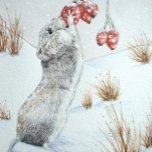 cute mouse snow scene winter wildlife<br><div class="desc">This cute little wood mouse is also know as a long tailed field mouse. The cute rodent on this original christmas teapot is having a nibble on a some snow covered juicy red berries. This winter wildlife snow scene makes a lovely Christmas picture on this original teapot, it will make...</div>