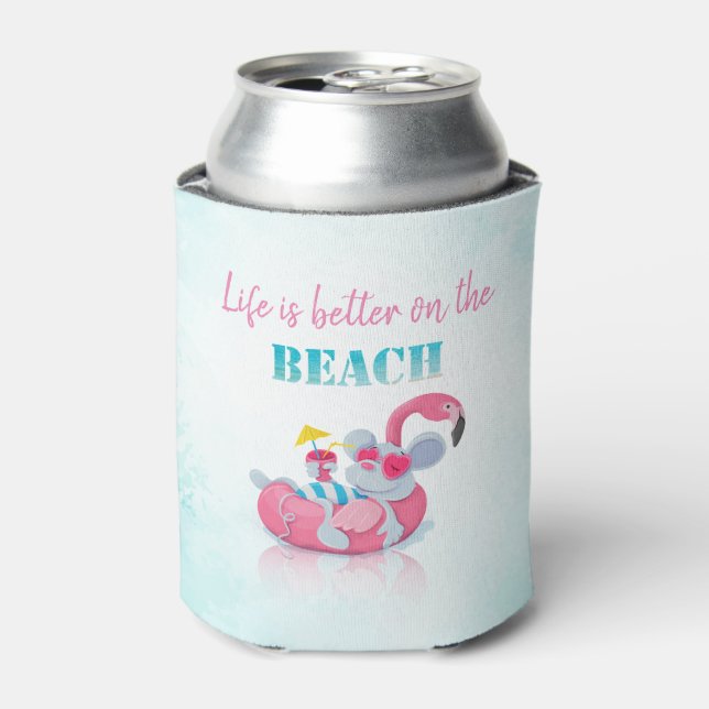 Cute Mouse  Stylish Beach   Can Cooler (Can Front)
