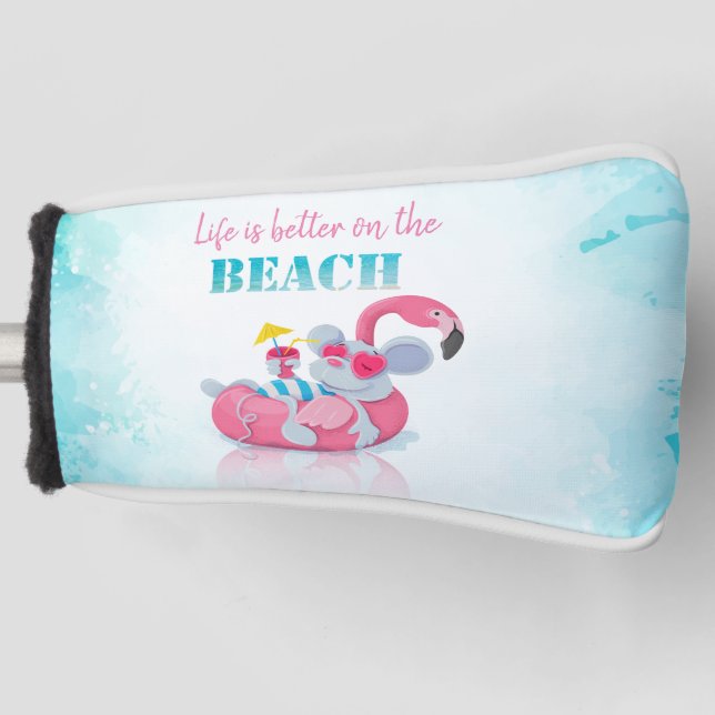 Cute Mouse  Stylish Beach    Golf Head Cover (Front)