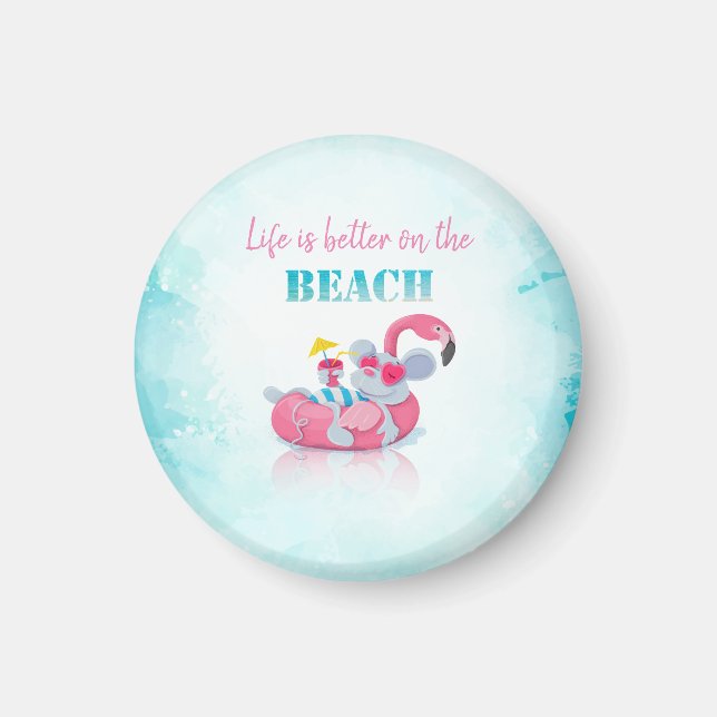 Cute Mouse  Stylish Beach     Magnet (Front)