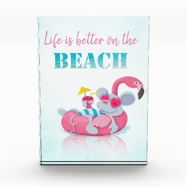 Cute Mouse  Stylish Beach  Photo Block (Front)