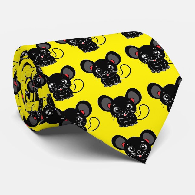 Cute Mouse Tie (Rolled)