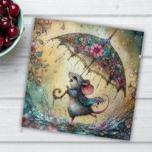 Cute Mouse Whimsical Spring Nature Jigsaw Puzzle