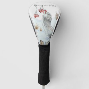 cute mouse winter wildlife snow scene golf head cover