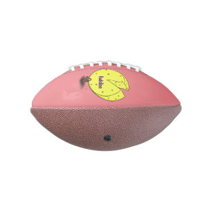 Cute mouse with cheese cartoon illustration football