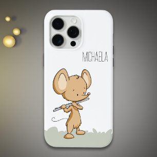 Cute Mouse with Flute Music  iPhone 15 Pro Max Case