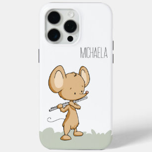Cute Mouse with Flute Music  iPhone 15 Pro Max Case