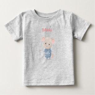 cute mouse with glasses baby T-Shirt