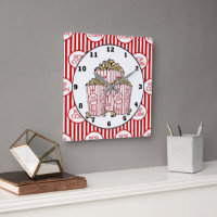 Cute Movie theatre room popcorn clock