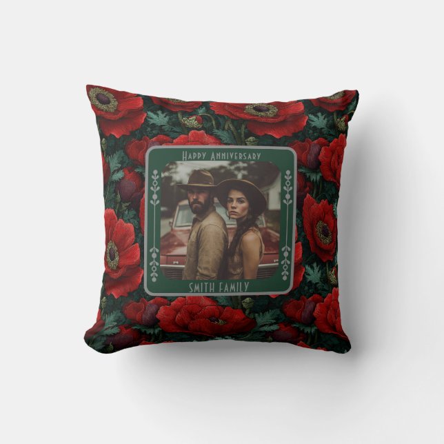 Cute Mr And Mrs 2ND Anniversary Throw Pillow  (Front)