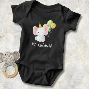 Cute Mr. ONEderful Birthday  Baby Bodysuit