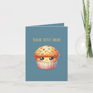 Cute muffin lovers Bakery vendors customizable Card