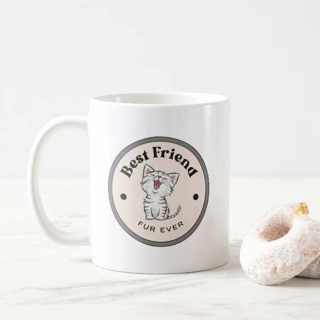 CUTE! Mug - Best Friend Fur Ever - Kitty (With Donut)