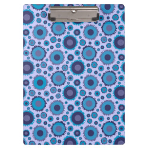 Cute multi blue colours suns patterns clipboard