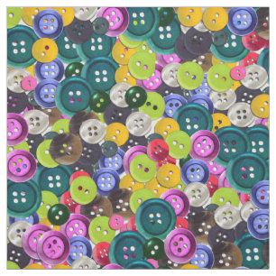 Cute multi-colored sewing button tailor seamstress fabric