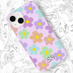 Cute multi coloured retro daisies girly floral Case-Mate iPhone 14 case