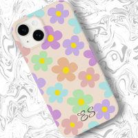 Cute multi coloured retro daisies girly floral