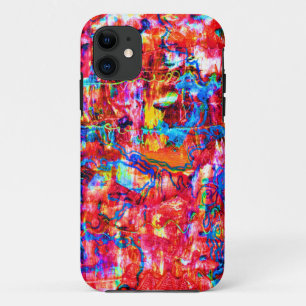 Cute multi colours abstract waves painting iPhone 11 case