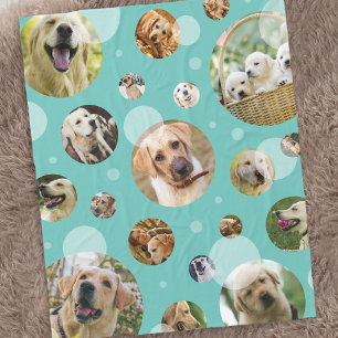 Cute Multi Photo Family Pet Fleece Blanket