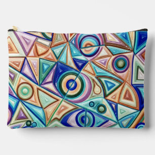 Cute multicolor trendy classic pattern accessory pouch