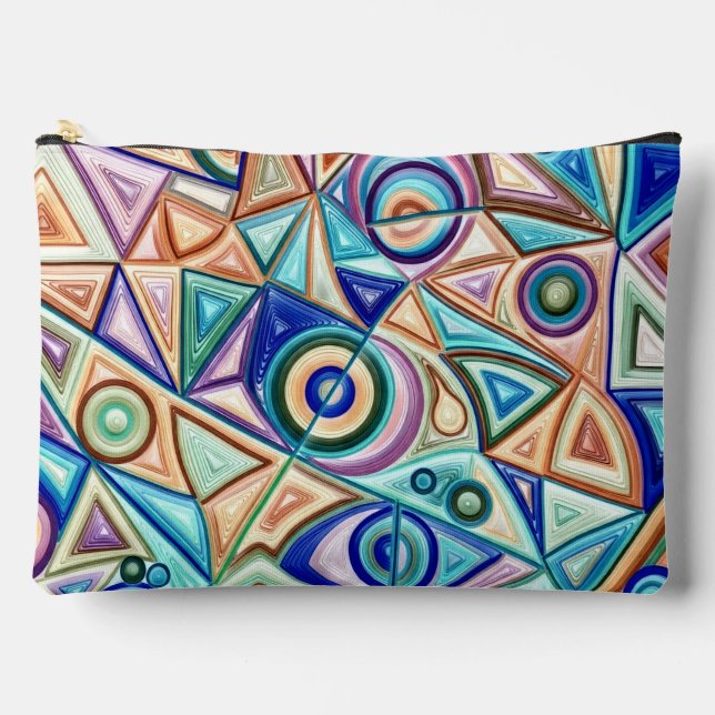 Cute multicolor trendy classic pattern accessory pouch (Front)