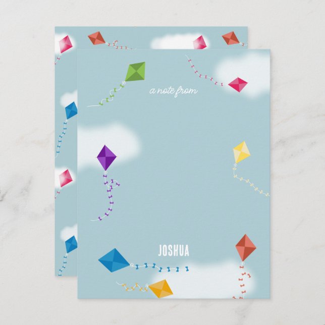Cute Multicolored Flying Kites Kids Pattern Card (Front/Back)