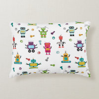 Cute Multicolored Robots Kids Robot Pattern
