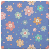 Cute Multicolour Flower Pattern Blue