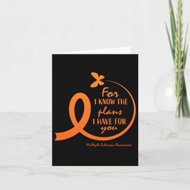 Cute Multiple Sclerosis Awareness Gift Christian B Card (Front)
