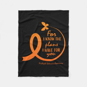 Cute Multiple Sclerosis Awareness Gift Christian B Fleece Blanket