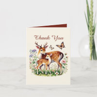 Cute Mum and baby deer add your message