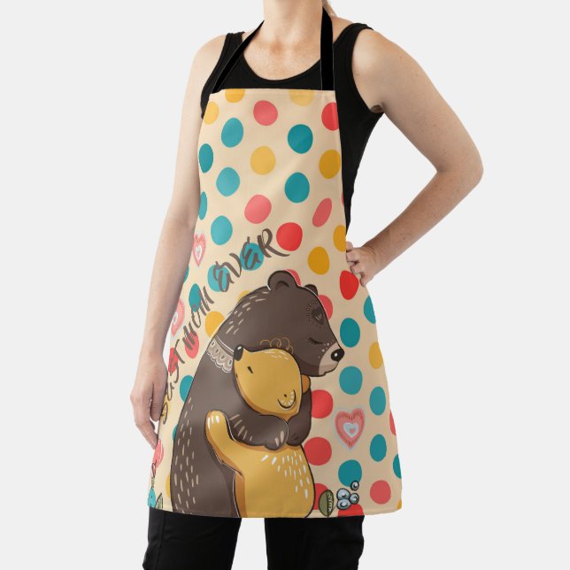 Cute mum Apron, mother day gift, Best mum ever Apron (Insitu)