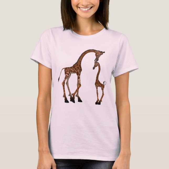 Cute Mum & Baby Giraffe T-Shirt (Front)