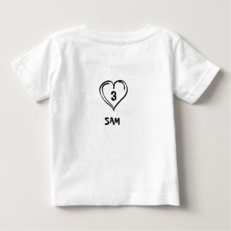 Cute Mum & Dad Heart – Custom Name Baby T-Shirt