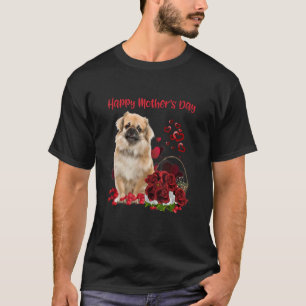 Cute Mum Flower Happy Mother's Day Love Dog 1 T-Shirt