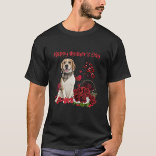Cute Mum Flower Happy Mother's Day Love Dog T-Shirt