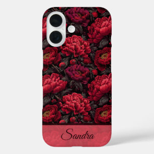 Cute Mum Gift Peony Floral Custom iPhone 16 Case